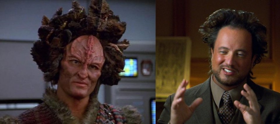 Die Geißel der ersten Voyager-Staffel und das Schreckgespenst jedes Friseursalons: Die Kazon haben die gleiche Frisur, tragen aber nicht so schicke Anzüge wie der „Aliens“-Typ.