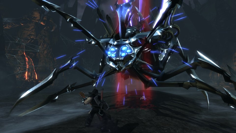 Eddie Rigs im Kampf gegen eine Chrom-Spinne.