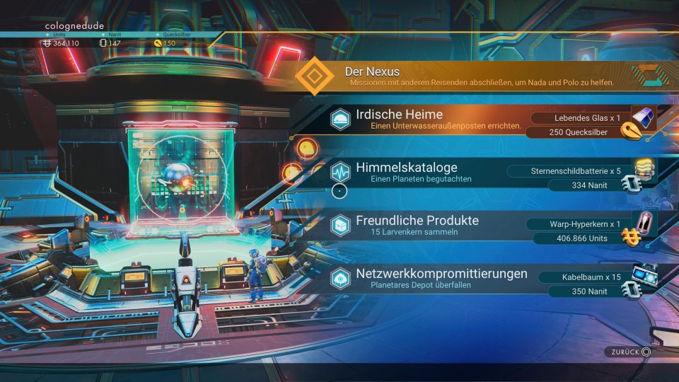 Das BEYOND-Update verwandelte die Anomalien in Hub-Welten, in denen ihr mit anderen Spielern interagieren und sogar gemeinsam Aufträge annehmen könnt.<br> &nbsp;