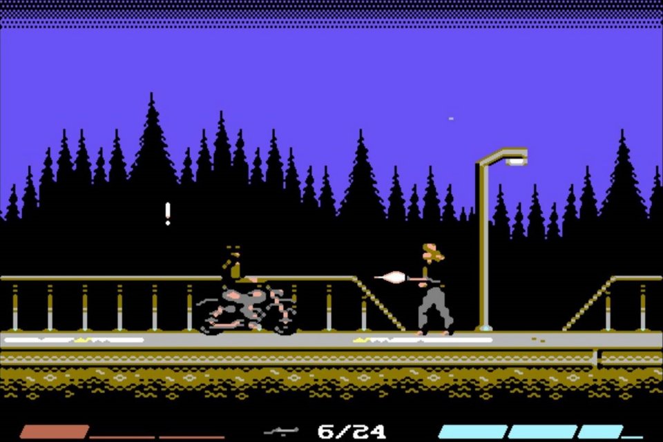Ian, der Protagonist des Action-Adventures Metal Warrior Ultra, hat die Stadt verlassen. Jetzt versucht ein übellauniger Biker, ihn zu überfahren.&nbsp; &nbsp;&nbsp;