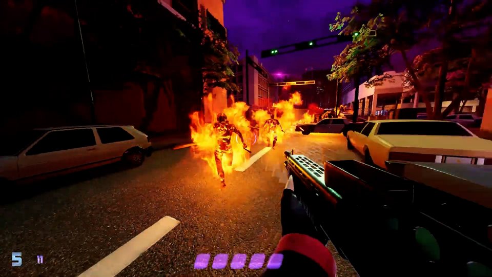 Neon Beasts sieht so aus, wie man sich Hotline Miami in der Ego-Ansicht vorstellen würde.