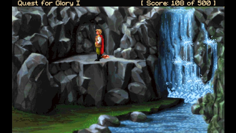 Je nach Wahl eurer Klasse müsst ihr diesen Felsen auf unterschiedliche Weise erklimmen. (VGA-Version)