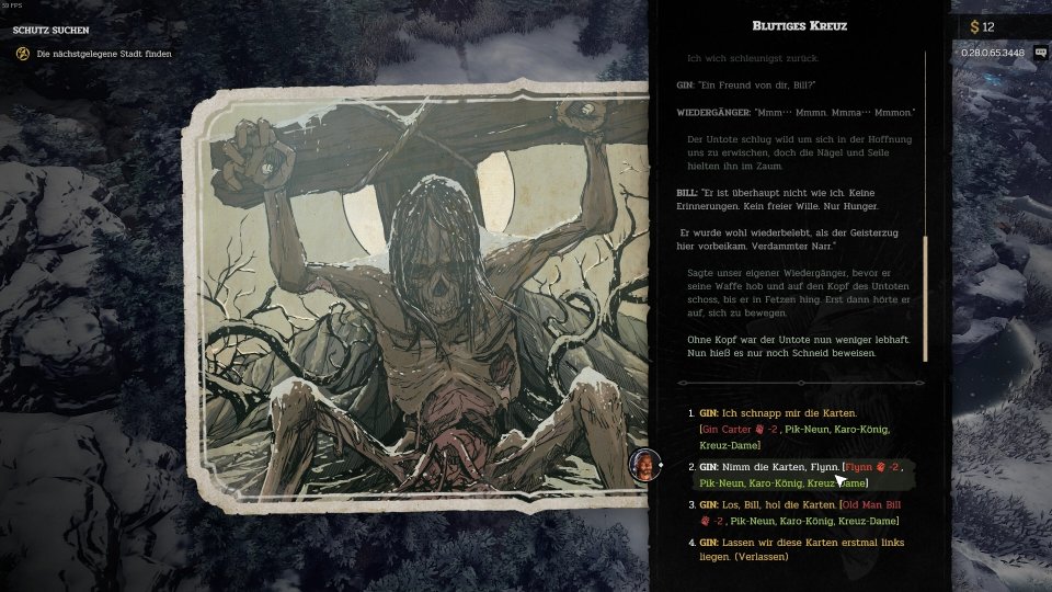 Auf der Karte entdecken wir kleine Story-Ereignisse, in denen wir Entscheidungen treffen müssen.