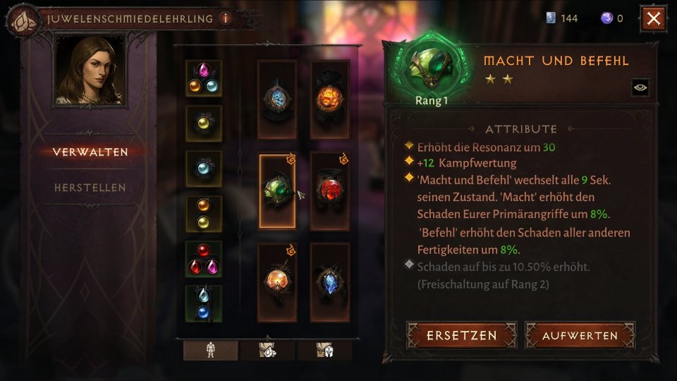 Um legendäre Edelsteine aufzuwerten, braucht ihr Unmengen an Handwerksmaterial - und das ist ohne Echtgeldeinsatz eine verdammt langwierige Angelegenheit.