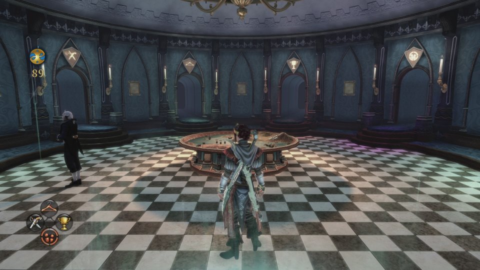 <strong>Menüs?! Pff, wie öde:</strong> Lionhead Studios, angeführt vom exzentrischen Spiele-Entwickler Peter Molyneux, wollte in Fable 3 komplett auf Menüs verzichten und etablierte stattdessen den sogenannten Unterschlupf. Ein ziemlicher Griff ins Klo, wenn ihr uns fragt.