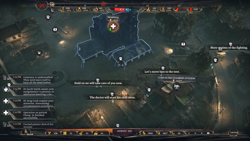 In War Hospital verwaltet ihr ein Lazarett während des Ersten Weltkriegs.