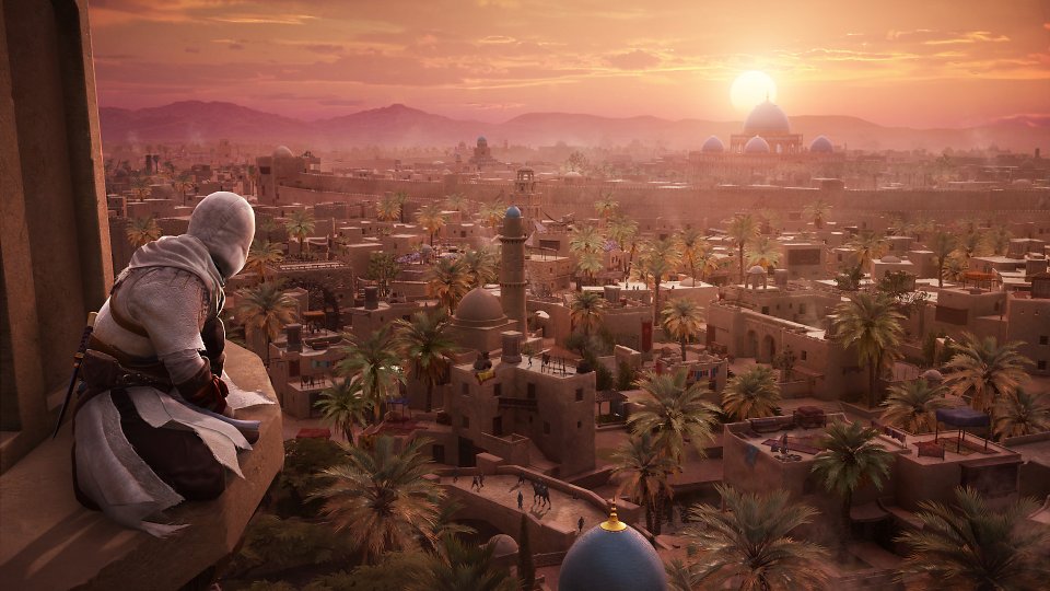 Basim blickt auf das abendliche Bagdad.