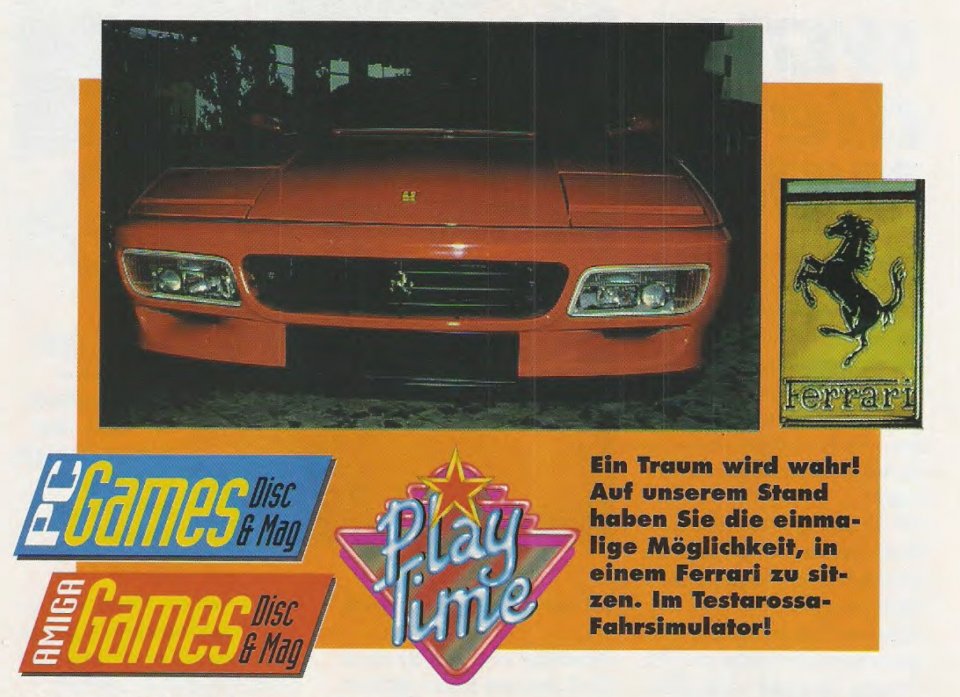Wer uns damals auf der Software-Messe in Köln besuchte, durfte sich in einen echten Ferrari Testarossa setzen.