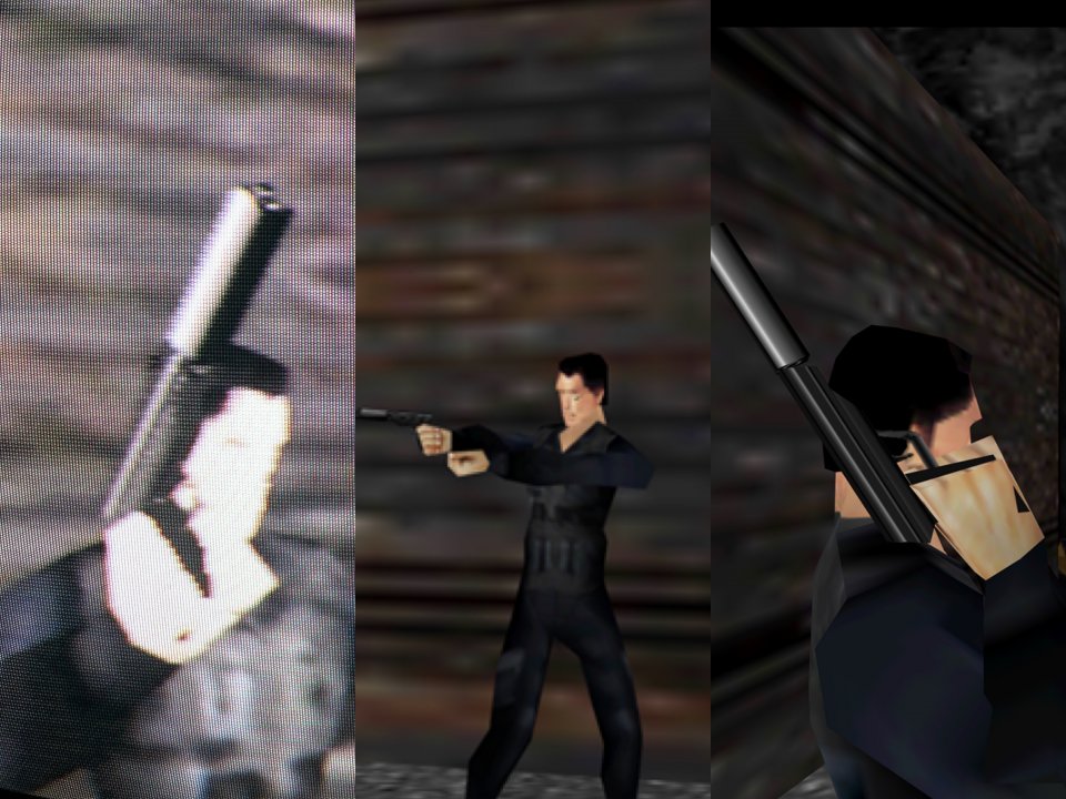 Vergleich: GoldenEye auf Röhrenfernseher und in 4K.