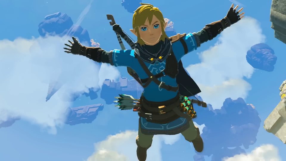 Link im Stutzflug in Tears of the Kingdom