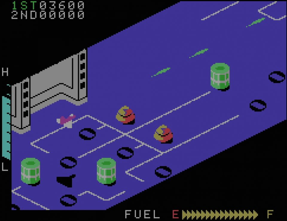 Ein Screenshot aus dem Spiel Zaxxon.