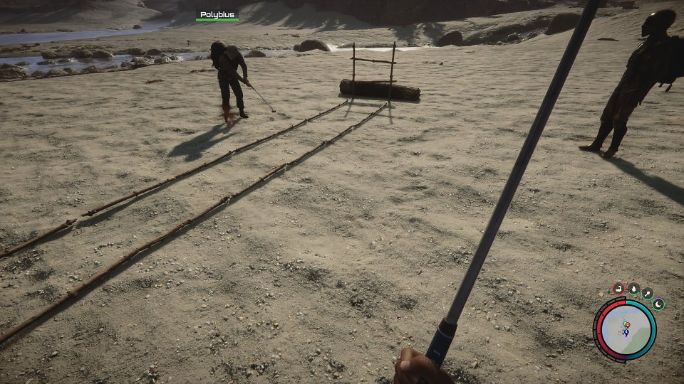 Spieler spielt Golf