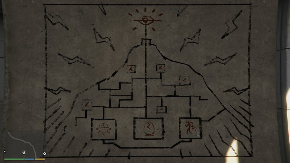 Die mysteriöse Zeichnung an der Spitze des Mt. Chiliad.