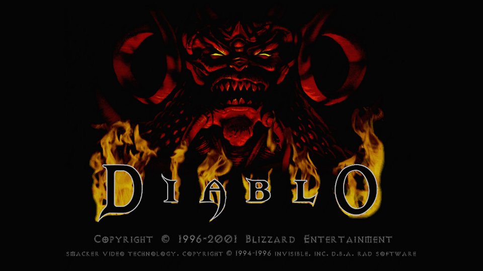 Der Titelbildschirm des ersten Diablo