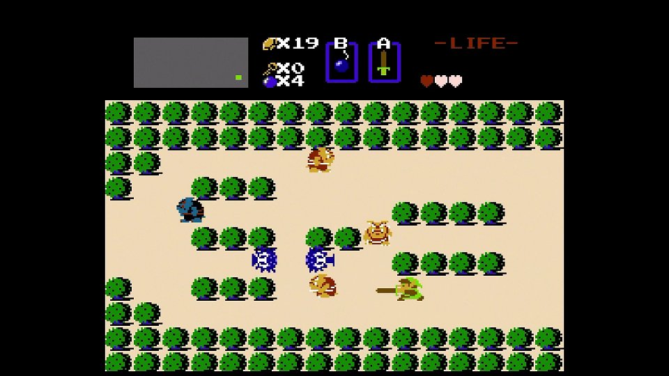 Die Oberwelt von The Legend of Zelda am NES