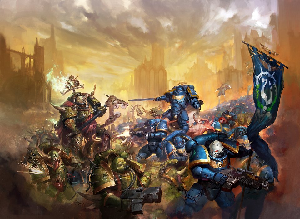 Ultramarines kämpfen gegen Death Guard.