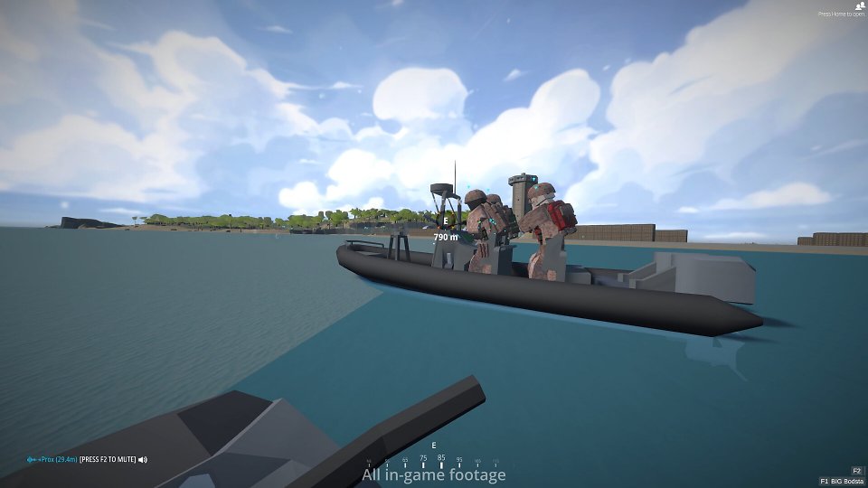 Teammitglieder fahren mit einem Schnellboot