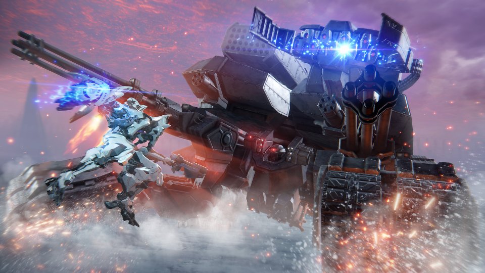 Ein Armored Core im Kampf.