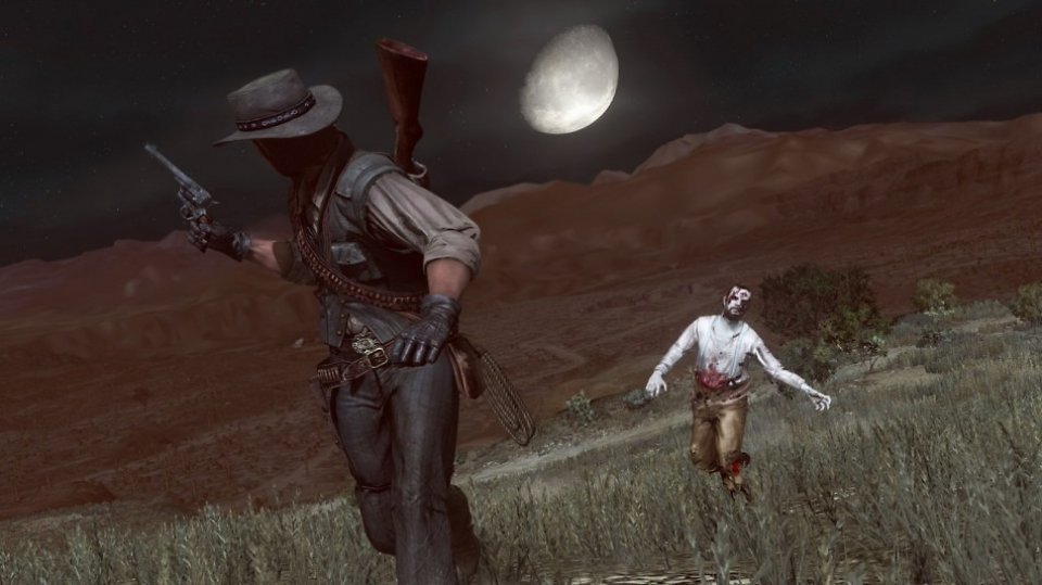 John Marston wird von Zombie verfolgt