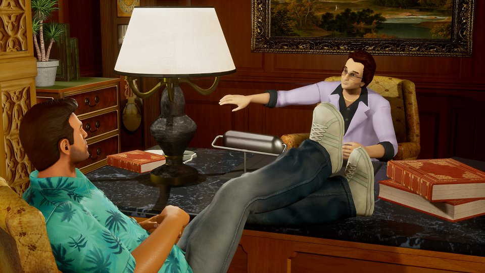 Tommy Vercetti spricht in GTA Vice City mit Ken Rosenberg