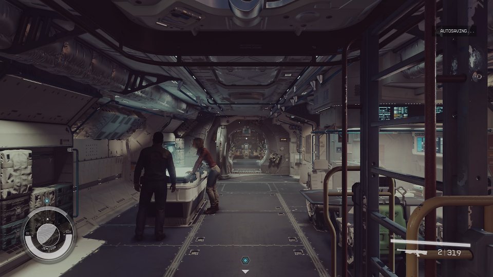 Der Innenraum des Raumschiffs Frontier