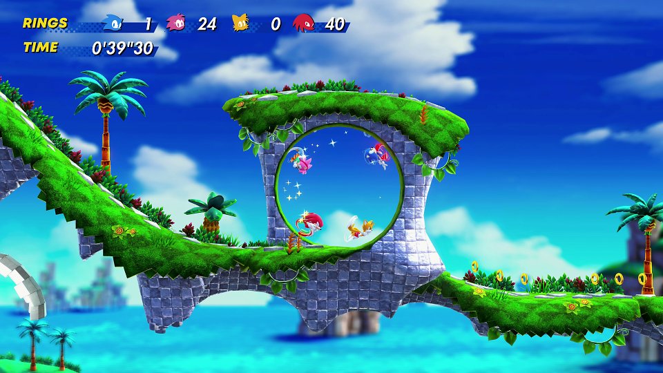 Knuckles in einem Looping