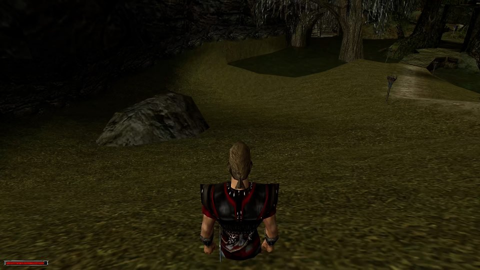 Namenloser Held ist in den Boden geglitched