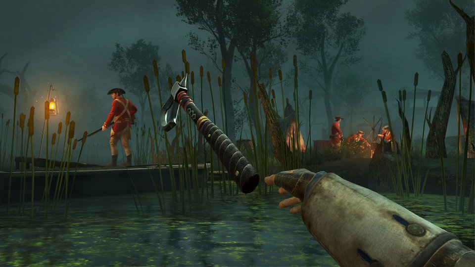 Wurf mit Tomahawk