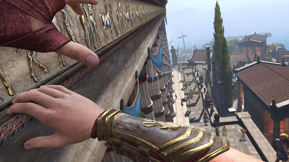 Klettern am Sims