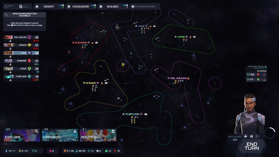 Die Galaxiekarte in Stellaris Nexus