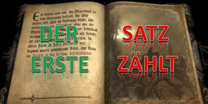 Diese ersten Worte vergessen wir nicht mehr so schnell.