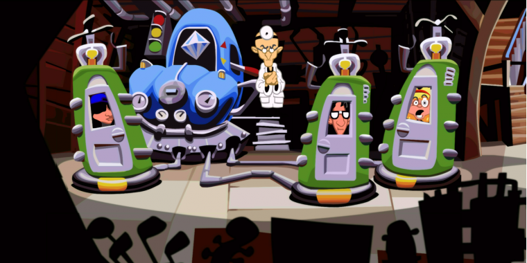 Zeitloser Humor: Das Adventure Day of the Tentacle hat auch nach Jahren nichts von seinem Witz verloren.