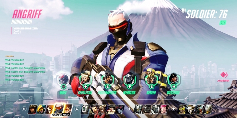 Ausgeglichenheit: Es ist sinnvoll, aus jeder Klasse mindestens einen Helden mitzunehmen. Habt ihr nur Offensiv-Krieger wie Soldier 76 dabei, wird es für euch schwer zu gewinnen. (PC)