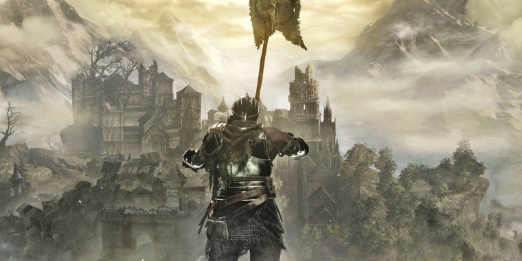 Sterbende Welt: Wir hissen das vergilbte Banner von Lothric und blicken auf den unheimlichen Bereich, den wir als Nächstes erkunden. Dort treffen wir einen alten Bekannten ... (PC)