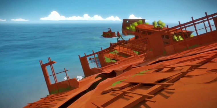 Schiffbruch: Am Rand der Insel trefft ihr auf dieses Schiffswrack. Der einzige Hinweis darauf, was hier passiert sein könnte, ist ein Audiomemo. (PS4)