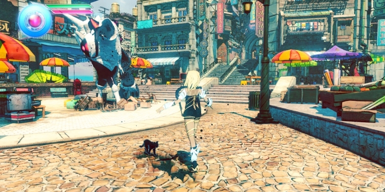 Über den Wolken: Heldin Kat bekämpft in der schwebenden Stadt Hekseville böse Schattenwesen. (PS4)