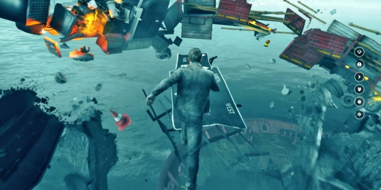 Die Zeit steht still: Die Sprungaufgaben wirken bemüht. Der Versuch dadurch das Gameplay aufzuwerten, ist den Machern missglückt. Dafür sehen die Zeitstotter-Szenen toll aus! (PC)