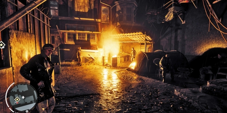 Schokoladenseite: 
In solchen Momenten spielt die aufder CryEngine basierende Grafik ihre Qualitäten aus: die Lichtreflexionen auf dem nassen Asphalt. (PC)