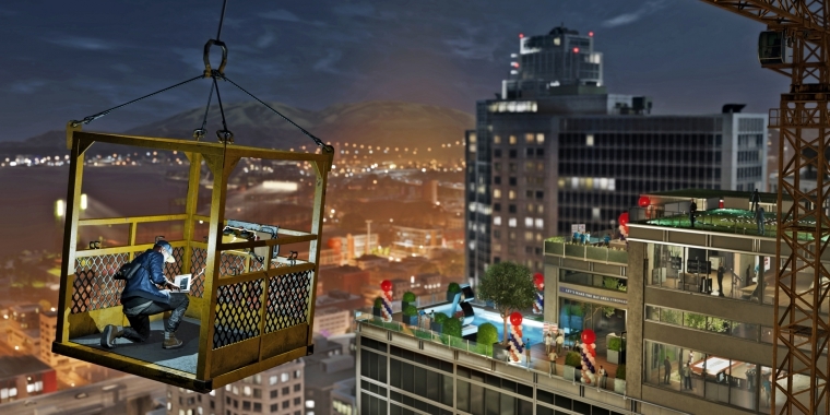 Entdecke die Möglichkeiten: 
Einfach den Kran hacken und schon könnt ihr den Partycrasher mimen. (PS4)