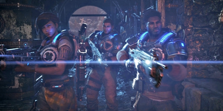 Tollkühnes Trio: 
Kait, JD und Del (von links) werden von den deutschen Sprechern erstklassig synchronisiert. (Xbox One)