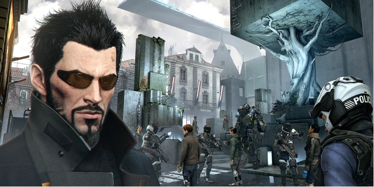 Neu in der Gegend: 
Im Zuge seines Auftrags soll Protagonist Adam Jensen die Filiale der Palisade Bank in einem neuen Stadtviertel Prags infiltrieren. (PC)