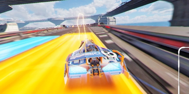 Maximal-Überschall-Tempo: Insgesamt bringt Fast RMX drei Speed-Ligen mit: Subsonic, Supersonic und Hypersonic. Bereits in Subsonic seid ihr mit deutlich über 1.000 km/h unterwegs.