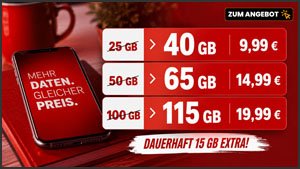 15 GB dauerhaft gratis: Vodafone erhöht beliebte CallYa-Tarife ohne Aufpreis