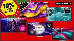 Diese Fernseher-Deals sind kaum zu toppen: Mega-Rabatte bis 65% UND 19% MwSt. geschenkt