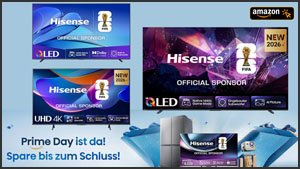 Die WM wartet nicht: Schon jetzt Prime-Day-Deals für Fernseher von Hisense ab 239€