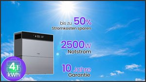 Gewappnet für die Hitzewelle: Vielseitiger Balkonkraftwerkspeicher mit 4 kWh nun stark reduziert